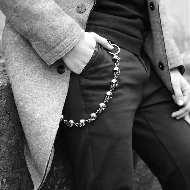 Jewelry Skull Domineering Heavy Waist Chain Wallet Chain Size ONE SIZE - 1 Thumbnail