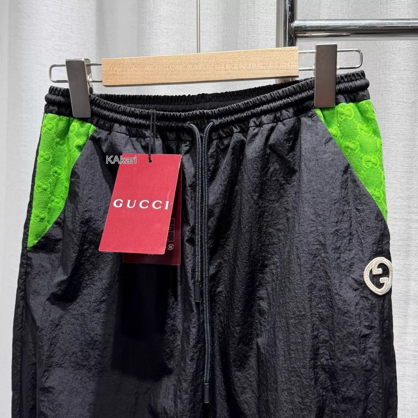Gucci Black Casual Pants with Green Accents Size 28 Size US 28 / EU 44 - 3 Thumbnail