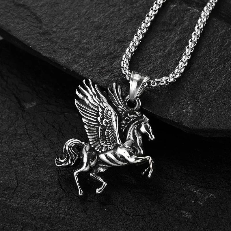 Jewelry Pegasus Unicorn Double-Winged Necklace Size ONE SIZE - 1 Thumbnail