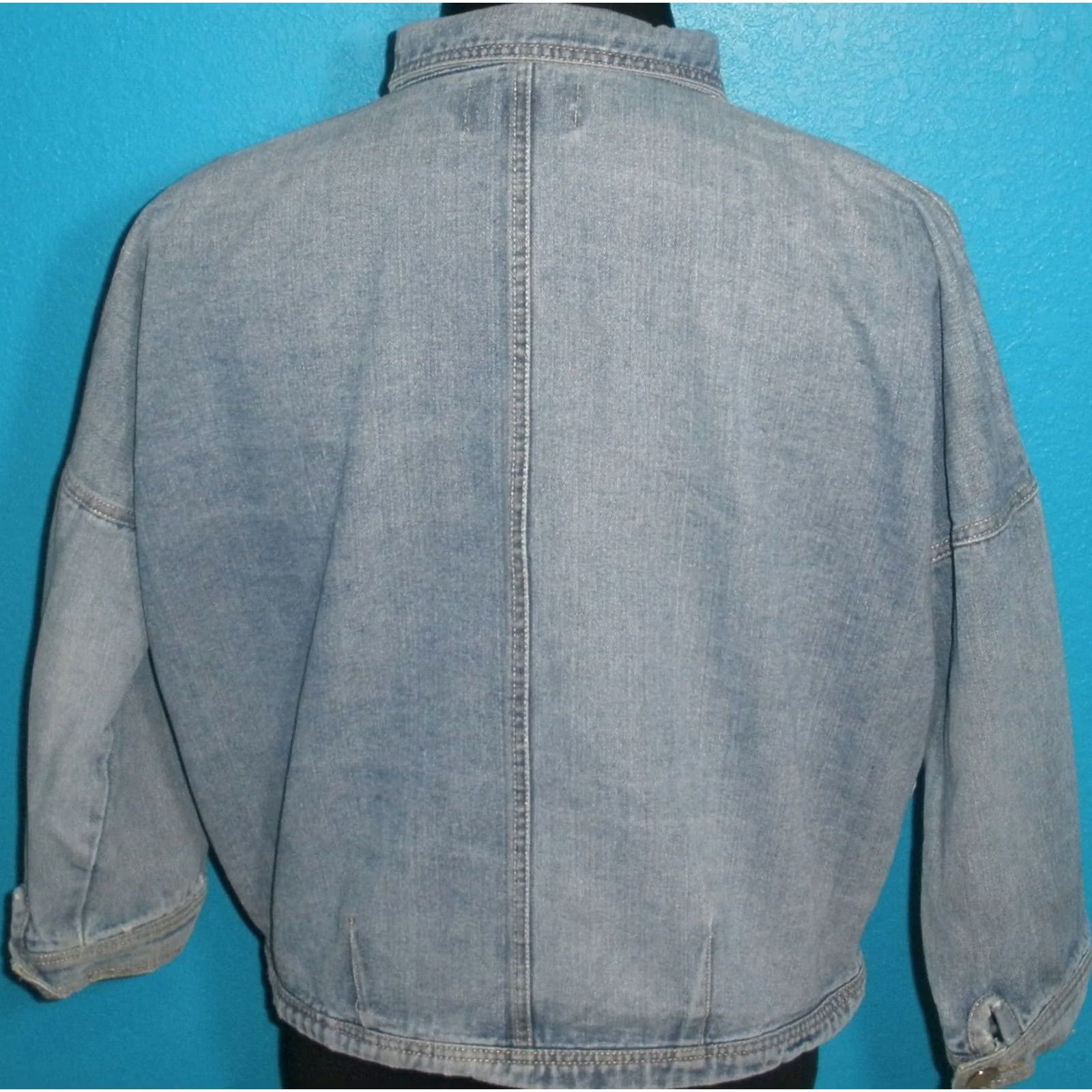 Denime Daee Woman Denim Blue Jean Jacket Button Up Womens Medium VTG Jacket Size 32" / US 10 / IT 46 - 3 Thumbnail