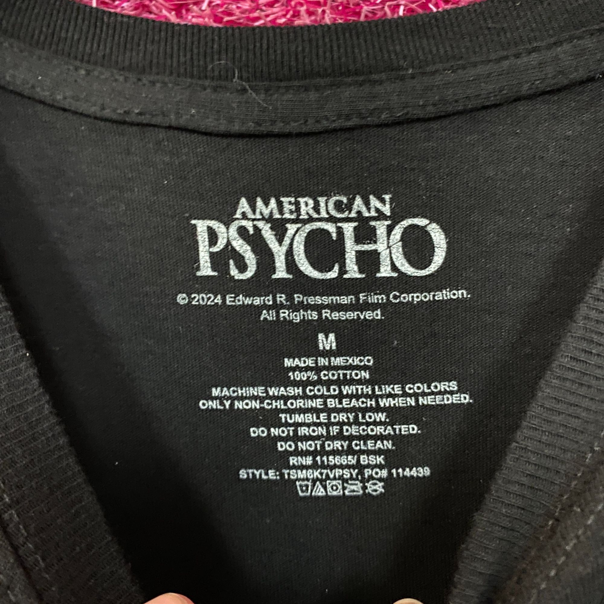 Other American Psycho Patrick Bateman Movie Graphic T-Shirt Large Size US L / EU 52-54 / 3 - 4 Thumbnail