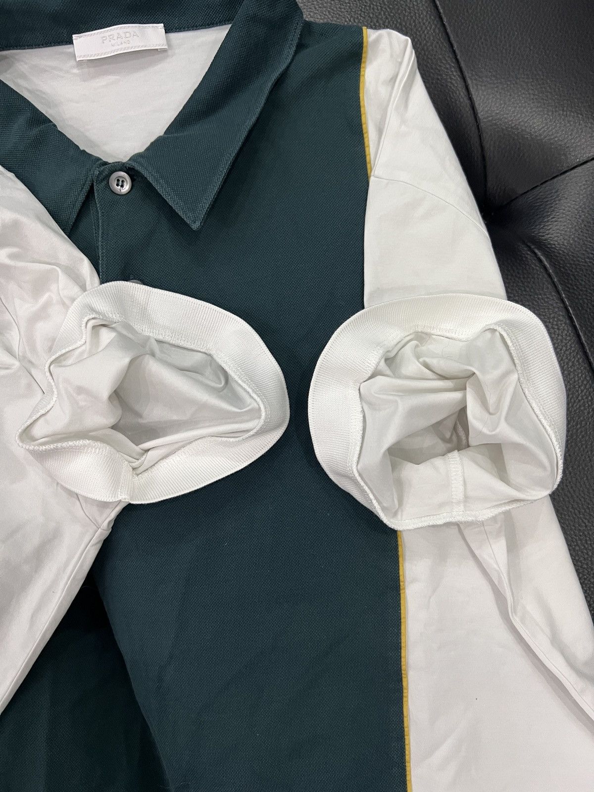 Prada Prada Colorblock Panel Structured Polo Shirt Size US XXL / EU 58 / 5 - 8 Thumbnail