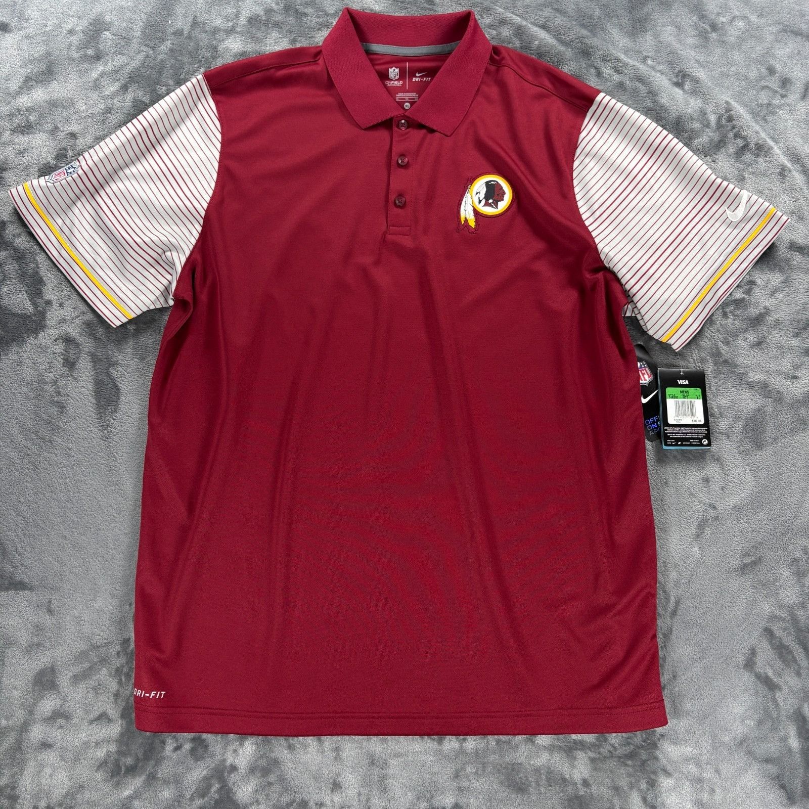 Nike Nike Washington Redskins Football Polo Men XL Red Dri Fit NF Size US XL / EU 56 / 4 - 1 Thumbnail