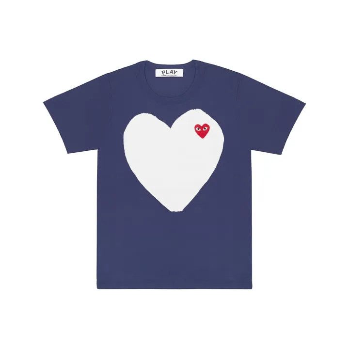 Comme des Garcons Comme des Garçons Play Navy Heart T-Shirt 0079 Size US S / EU 44-46 / 1 - 1 Thumbnail