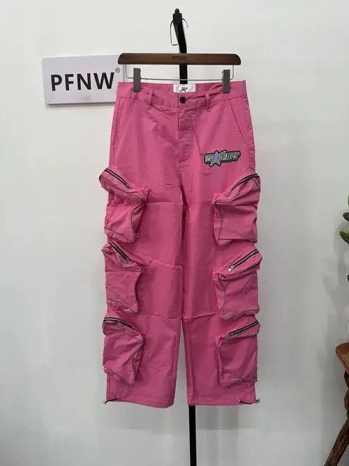 VIBE Reflective pants with stars and pockets hip-hop Harajuku Size US 32 / EU 48 - 2 Thumbnail