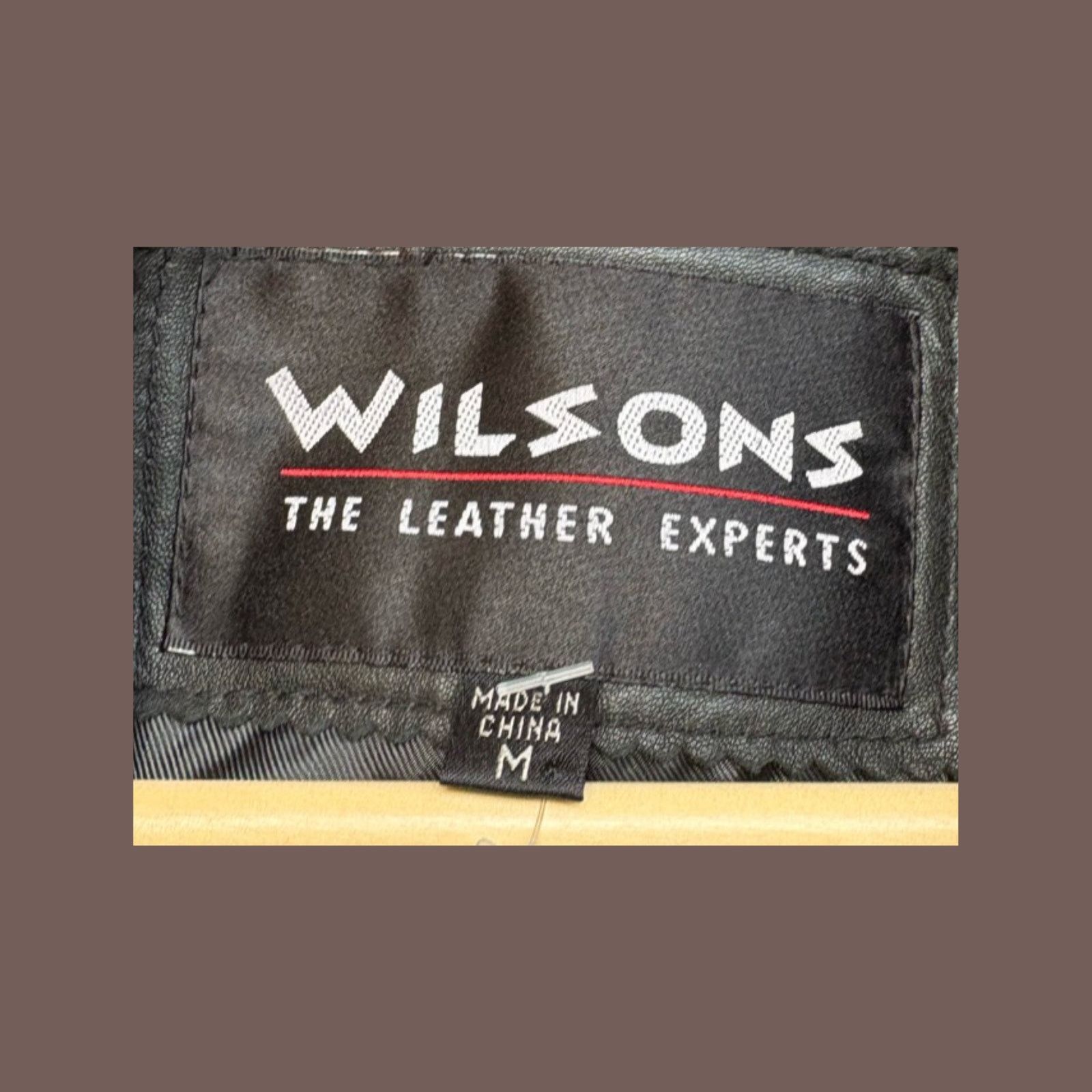 Wilsons Leather VTG Leather Jacket | Wilsons Black Real Leather Indie Sleaze Size M / US 6-8 / IT 42-44 - 2 Thumbnail