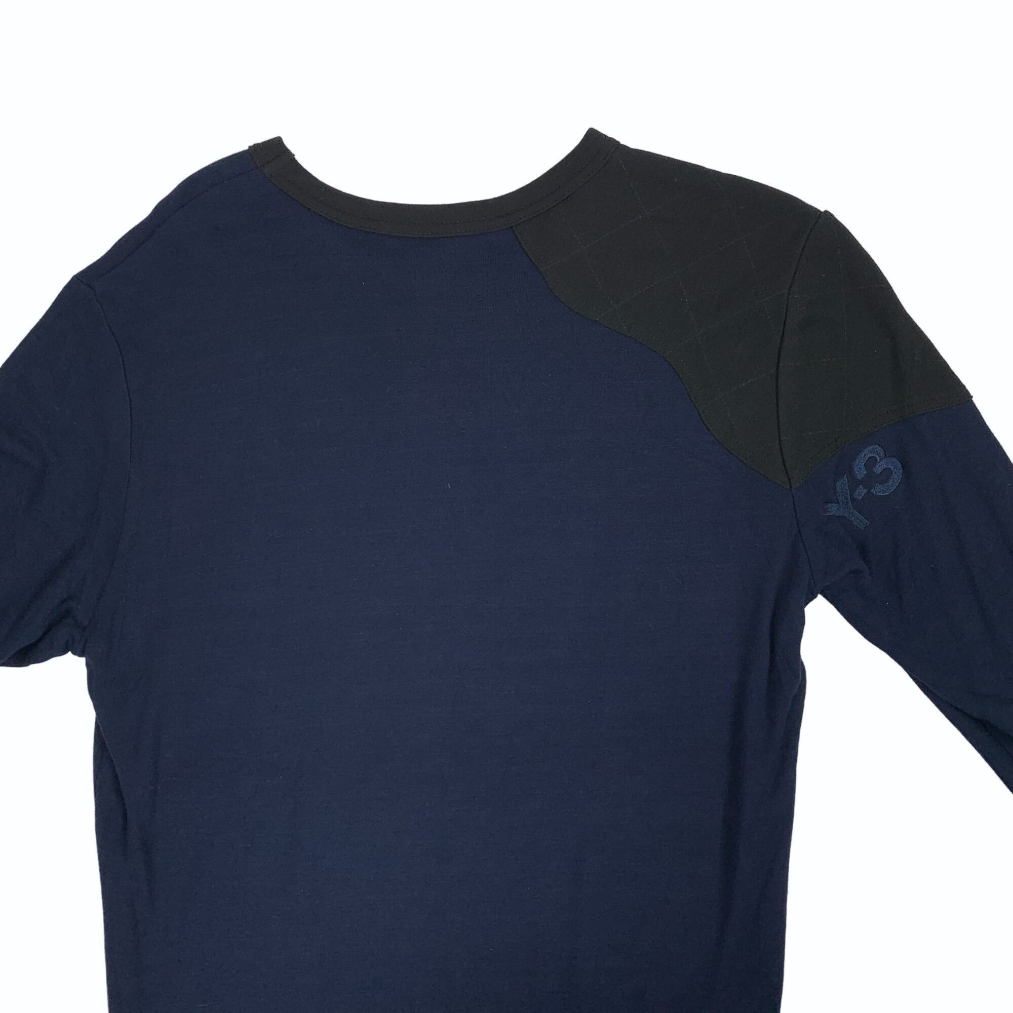 Adidas × Y-3 Y-3 Yohji Yamamoto Mens Navy & Black Crewneck Shirt Shoulder Size US S / EU 44-46 / 1 - 2 Thumbnail