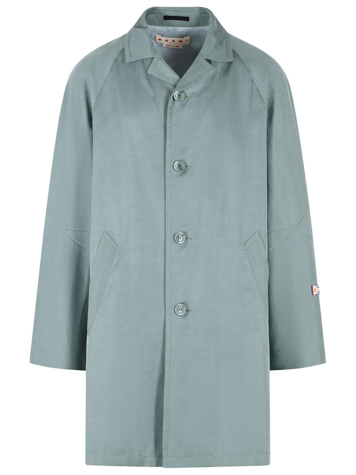 Marni MARNI Green 'Lyocell' Trench Coat Size US M / EU 48-50 / 2 - 1 Thumbnail