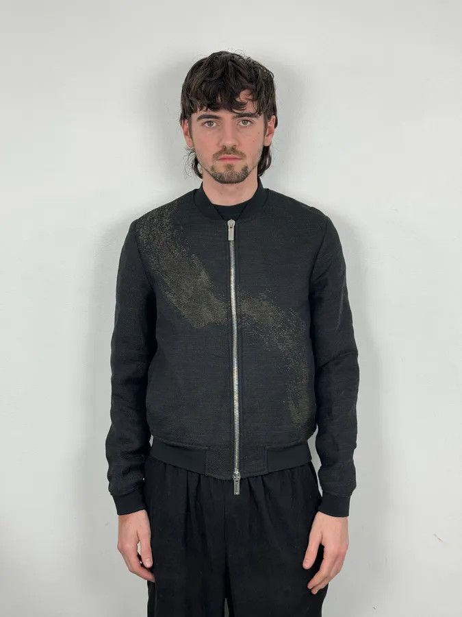 Emporio Armani AW2015 Emporio Armani Black Wool Aura Bomber Jacket Size US S / EU 44-46 / 1 - 4 Thumbnail