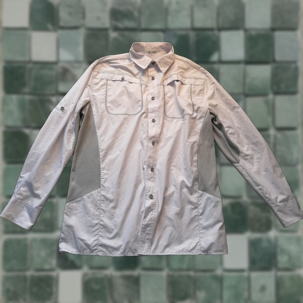 Vintage Reel Legends nylon Jacket Mens Button Up Long Sleeve White Size US M / EU 48-50 / 2 - 1 Thumbnail