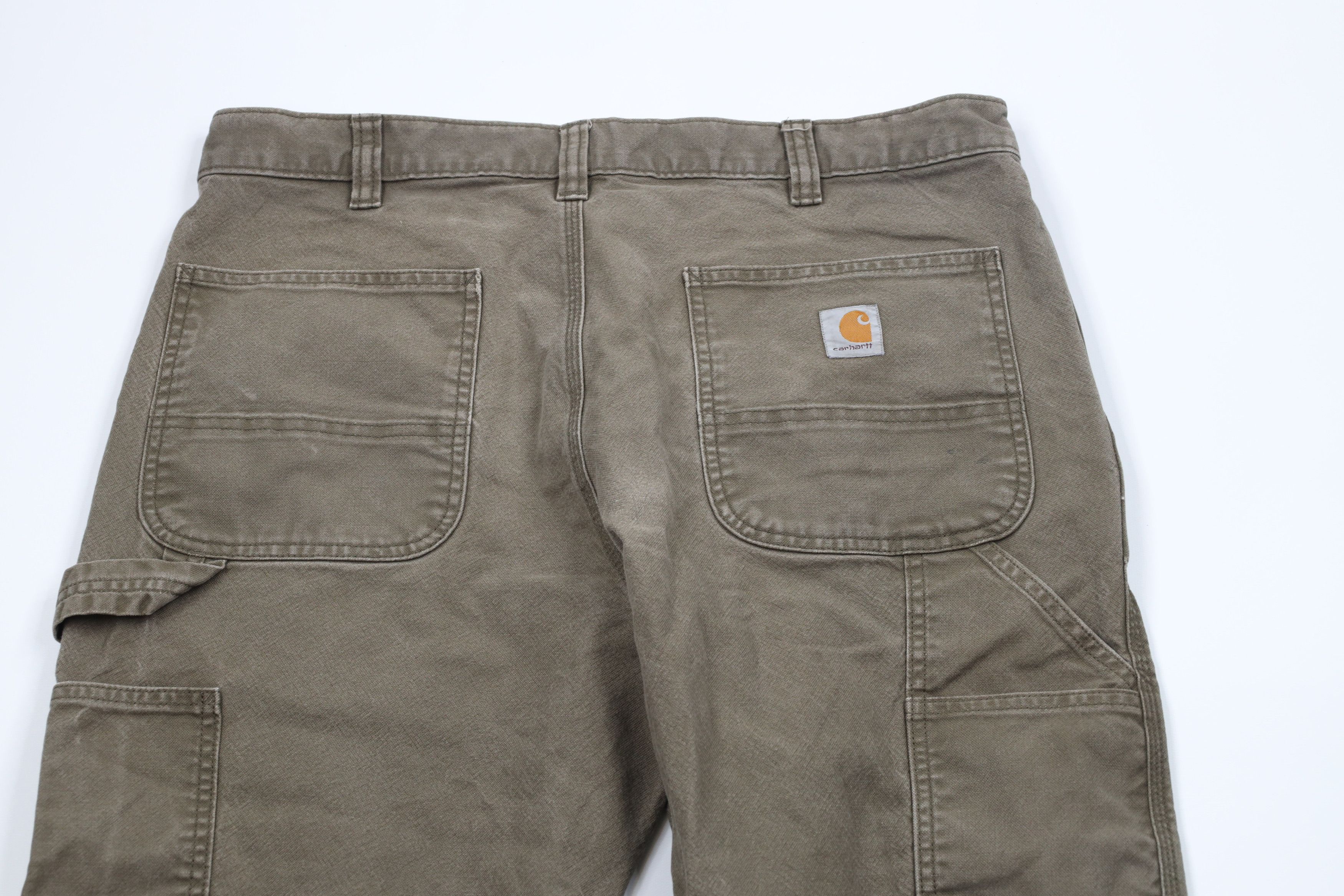 Carhartt × Vintage Vintage Carhartt Canvas Wide Leg Dungaree Pants Green Size US 36 / EU 52 - 11 Thumbnail