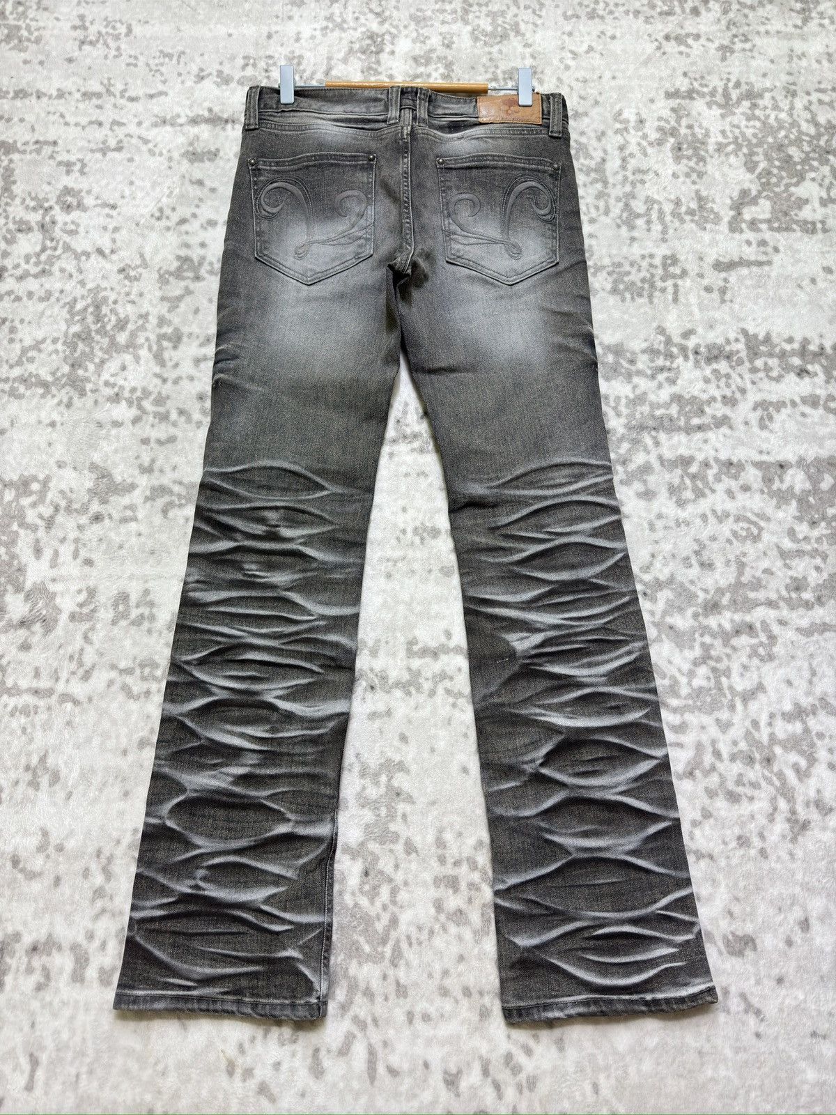If Six Was Nine Vintage Lagust Claw Marks Acid Wash Denim Jeans Size US 31 - 2 Thumbnail
