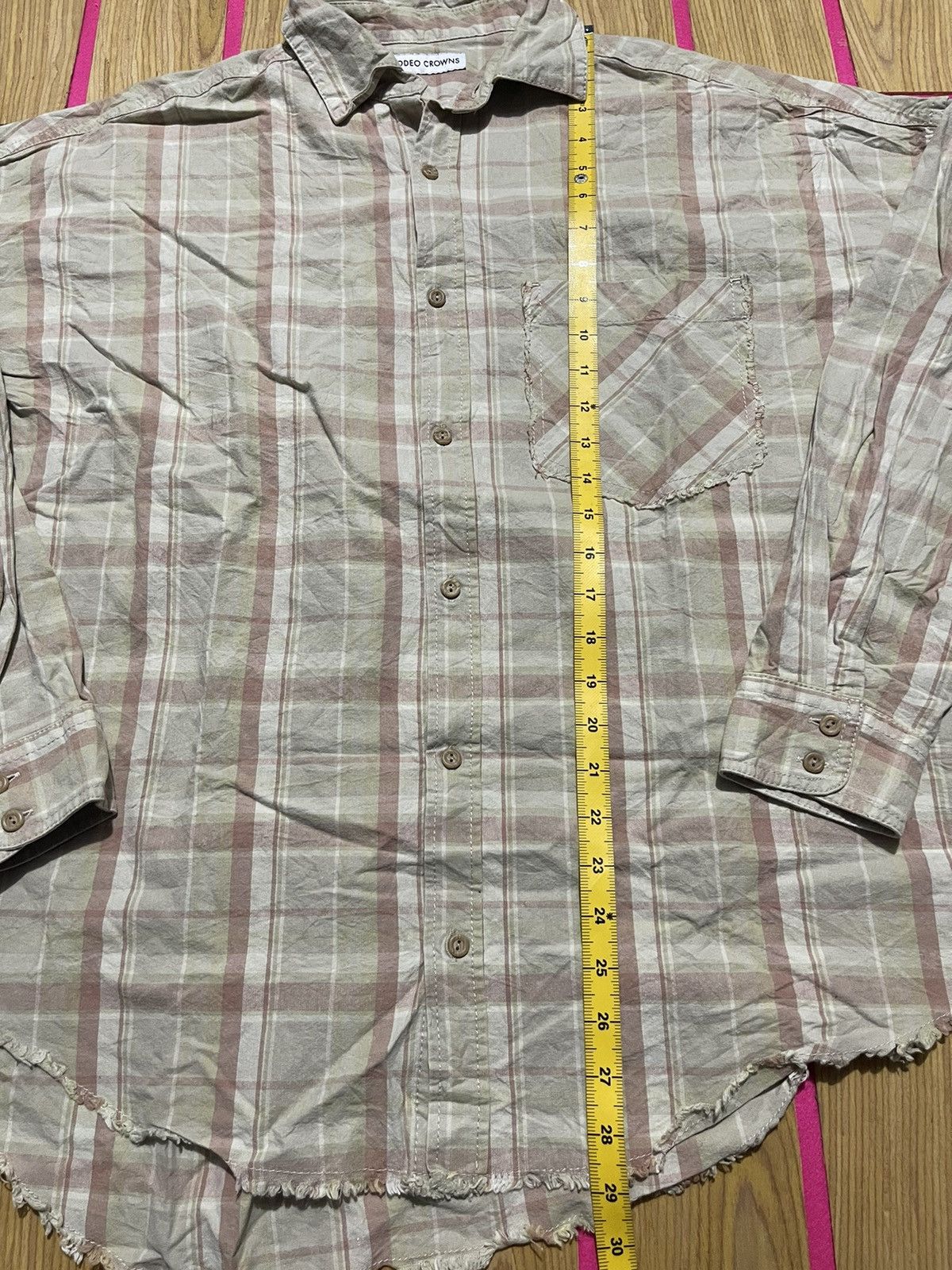 If Six Was Nine Y2K RODEO CROWNS long sleeve checkered shirt Size US L / EU 52-54 / 3 - 8 Thumbnail