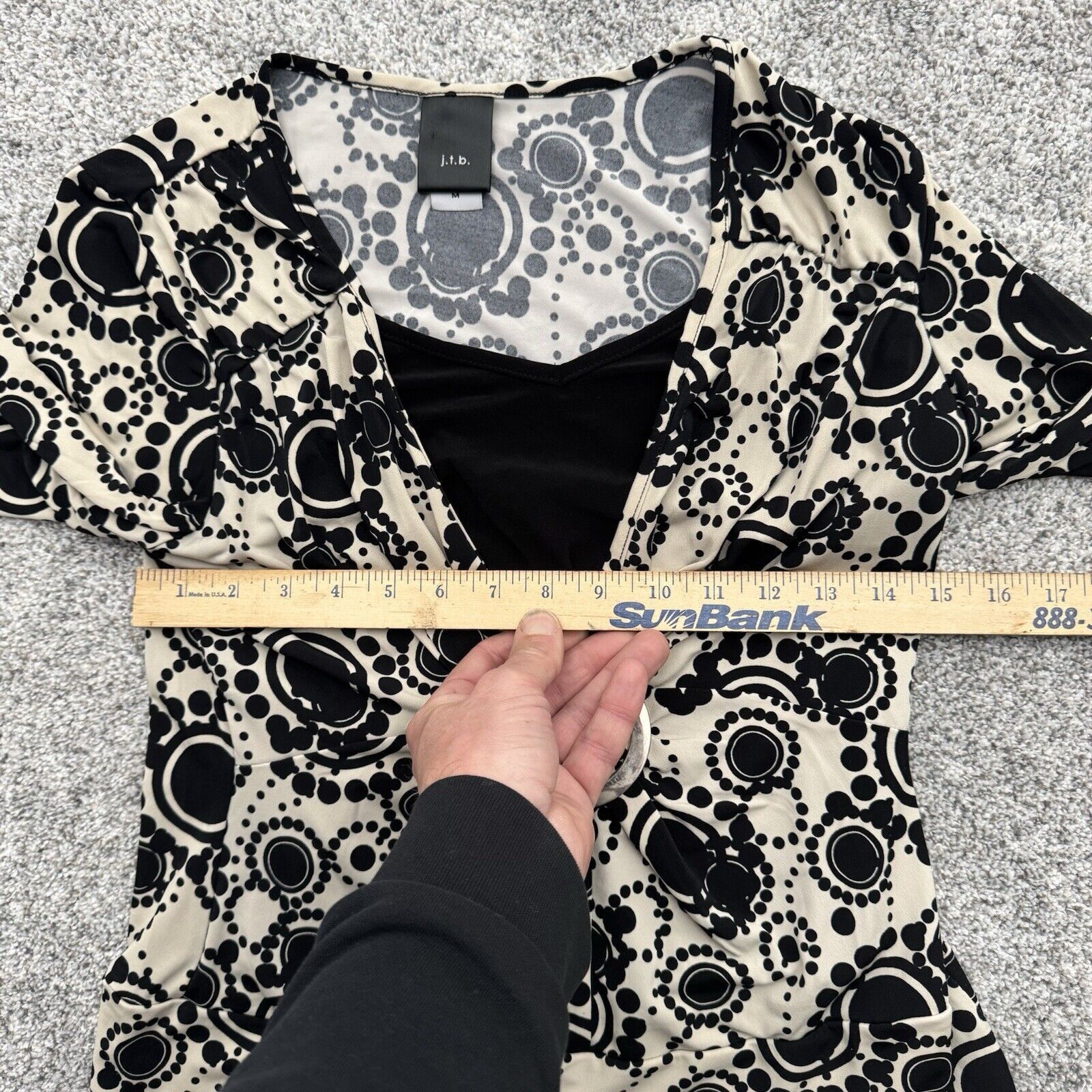 Other Retro 60s Mod Top Medium Bold Abstract Circles Ring Clubwear Size M / US 6-8 / IT 42-44 - 5 Thumbnail