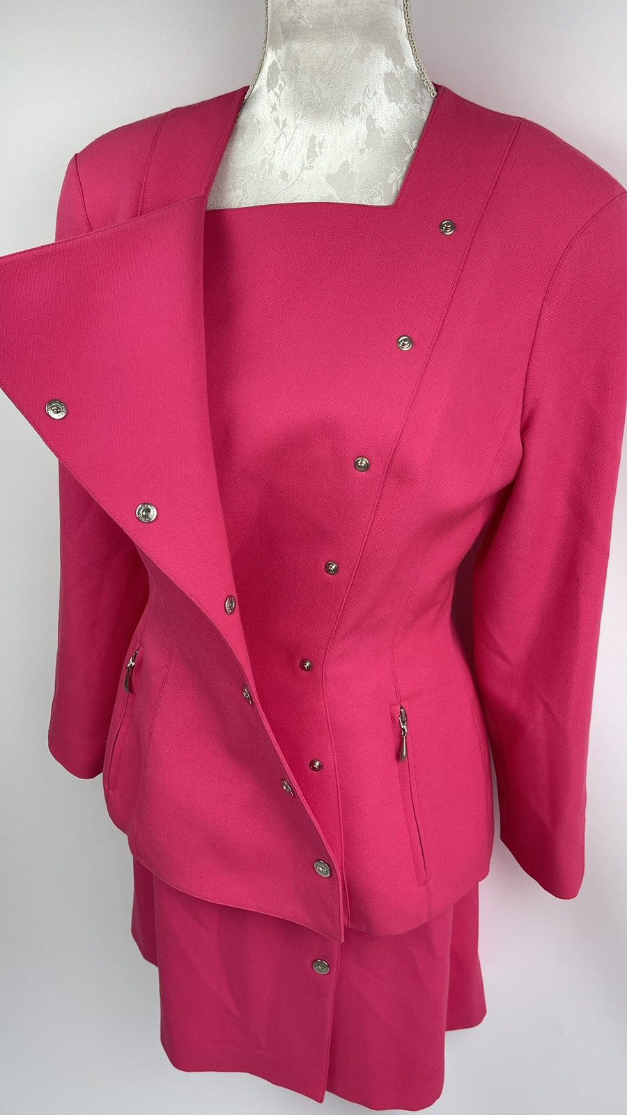 Thierry Mugler Vintage Iconic Thierry Mugler Pink Skirt Suit Size M / US 6-8 / IT 42-44 - 7 Thumbnail