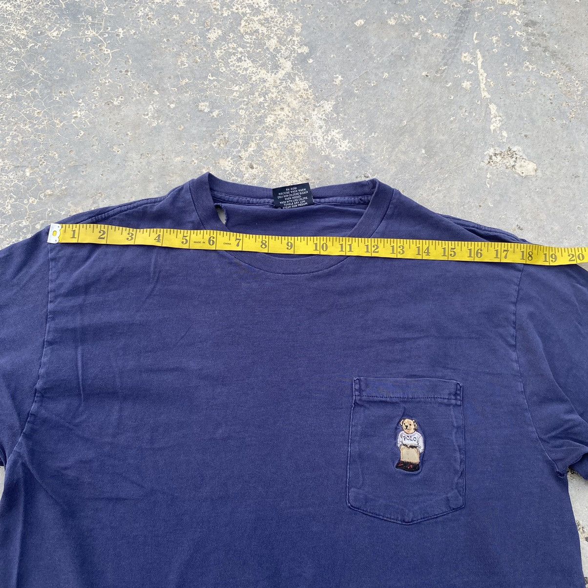 Polo Ralph Lauren × Vintage 90s polo ralph lauren bear long sleeve ripped pocket tee Size US S / EU 44-46 / 1 - 19 Thumbnail