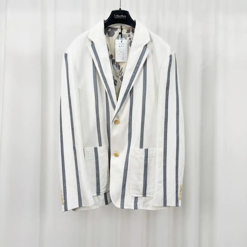 Kenzo KENZO Striped Long Sleeve Blazer for Men 0089 Size US M / EU 48-50 / 2 - 1 Thumbnail