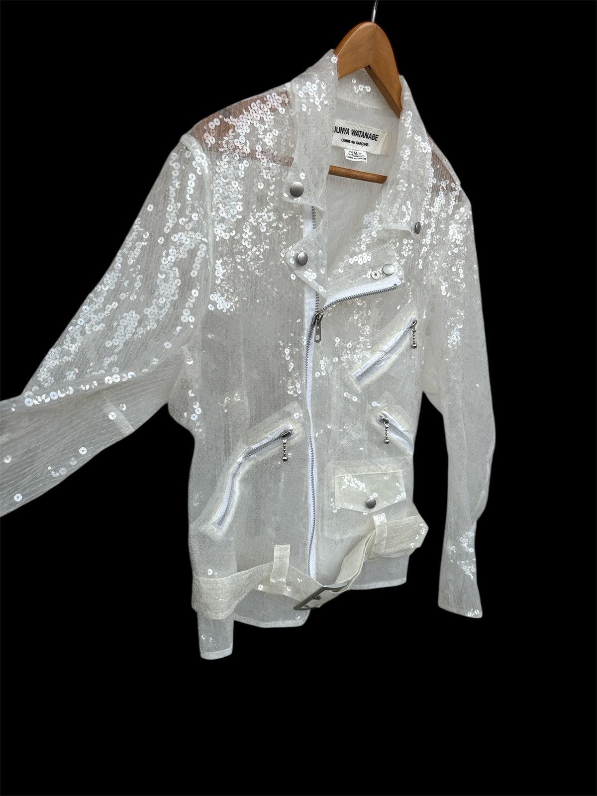 Junya Watanabe SS21 Runway Sequin Perfecto Moto Jacket Size US M / EU 48-50 / 2 - 4 Thumbnail