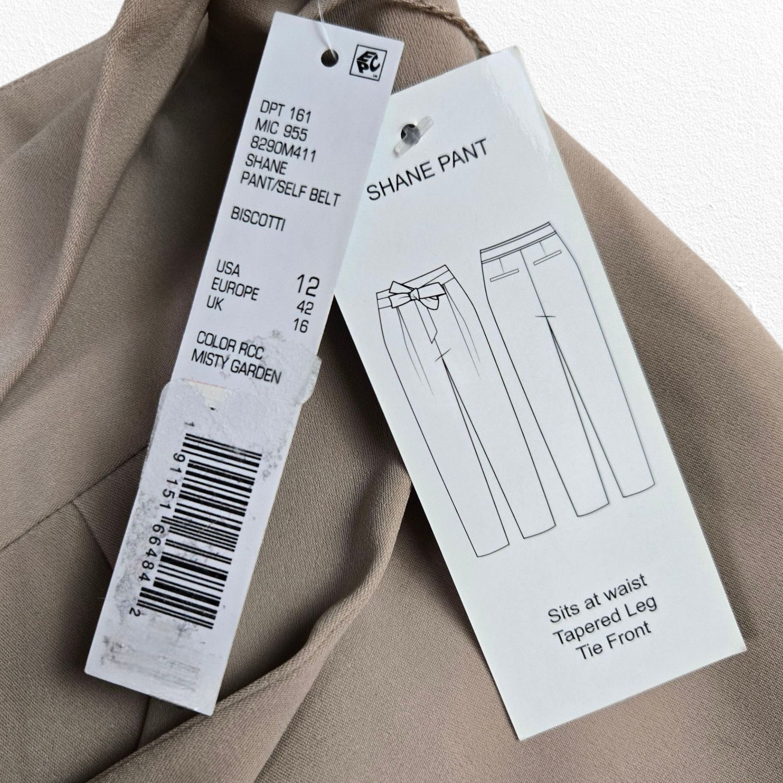 Other Beige High Rise Belted Dress Pants Size 12 Size 34" / US 12 / IT 48 - 8 Thumbnail