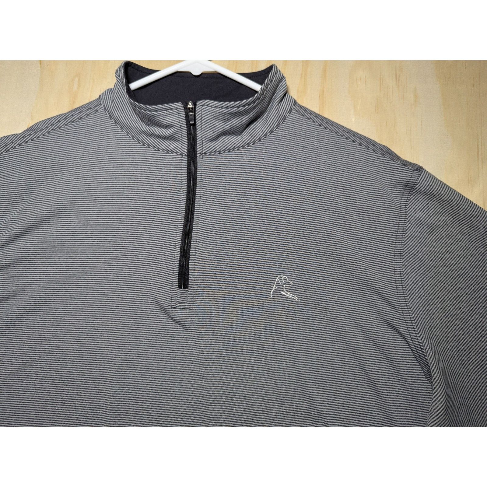 Other Rhoback Men's XL Quarter Zip Pullover Micro Stripe Gray Size US XL / EU 56 / 4 - 4 Thumbnail
