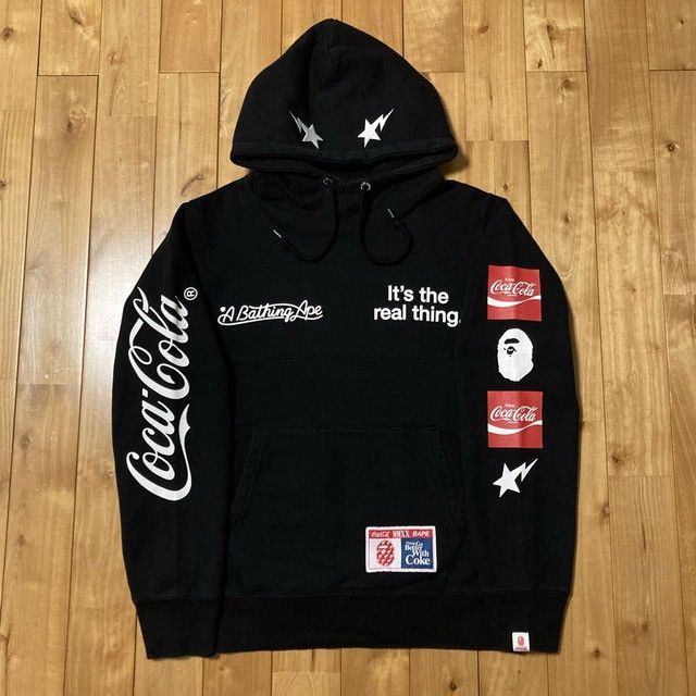 Bape × Coca Cola BAPE × COCA COLA LOGO pullover hoodie a bathing ape BAPE STA Size US M / EU 48-50 / 2 - 1 Thumbnail