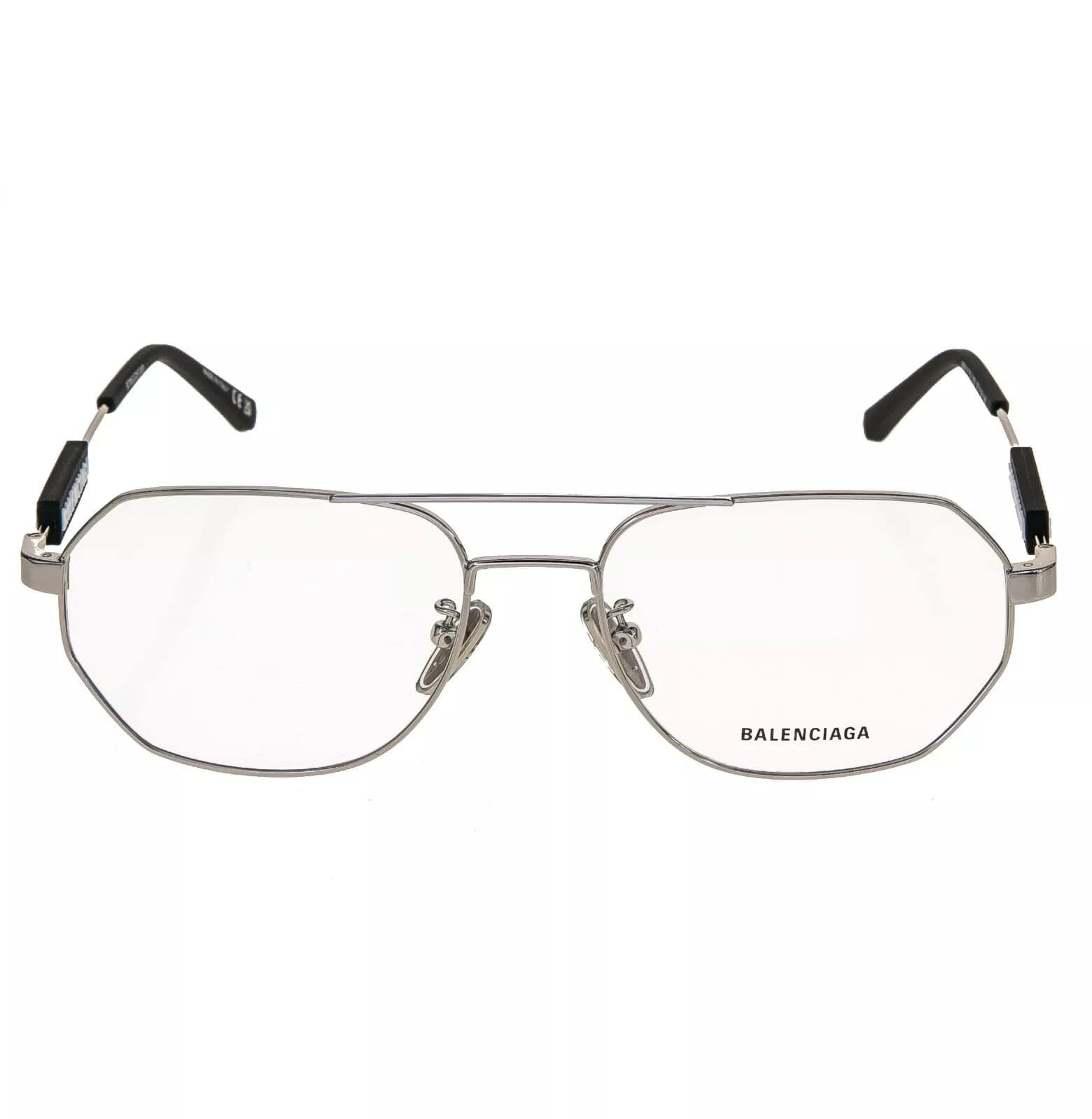 Balenciaga BALENCIAGA TAG 0117 Silver Black Unisex Eyeglass GG0117O 002 Size ONE SIZE - 5 Thumbnail