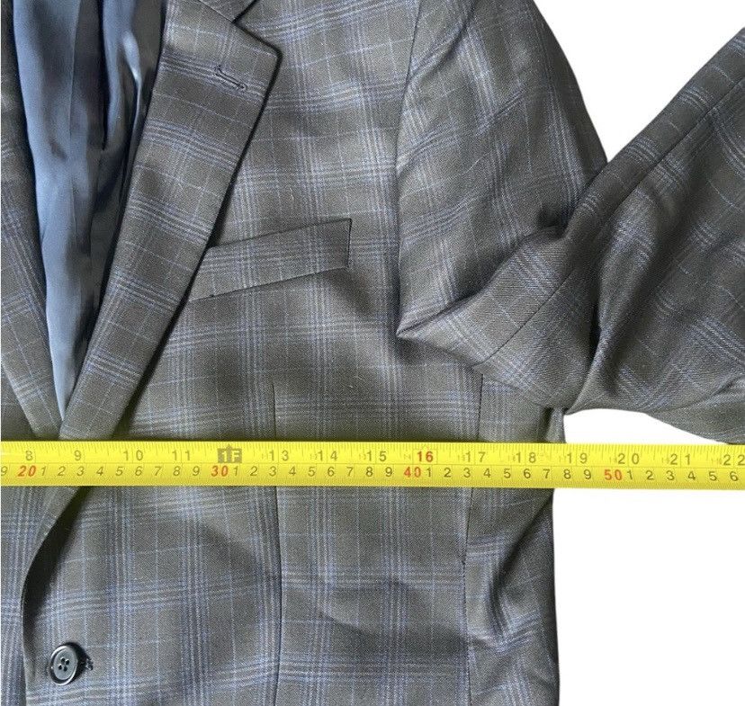 John Varvatos John Varvatos Star USA Mens Blazer 40R Check Wool Silk Size 40R - 4 Thumbnail
