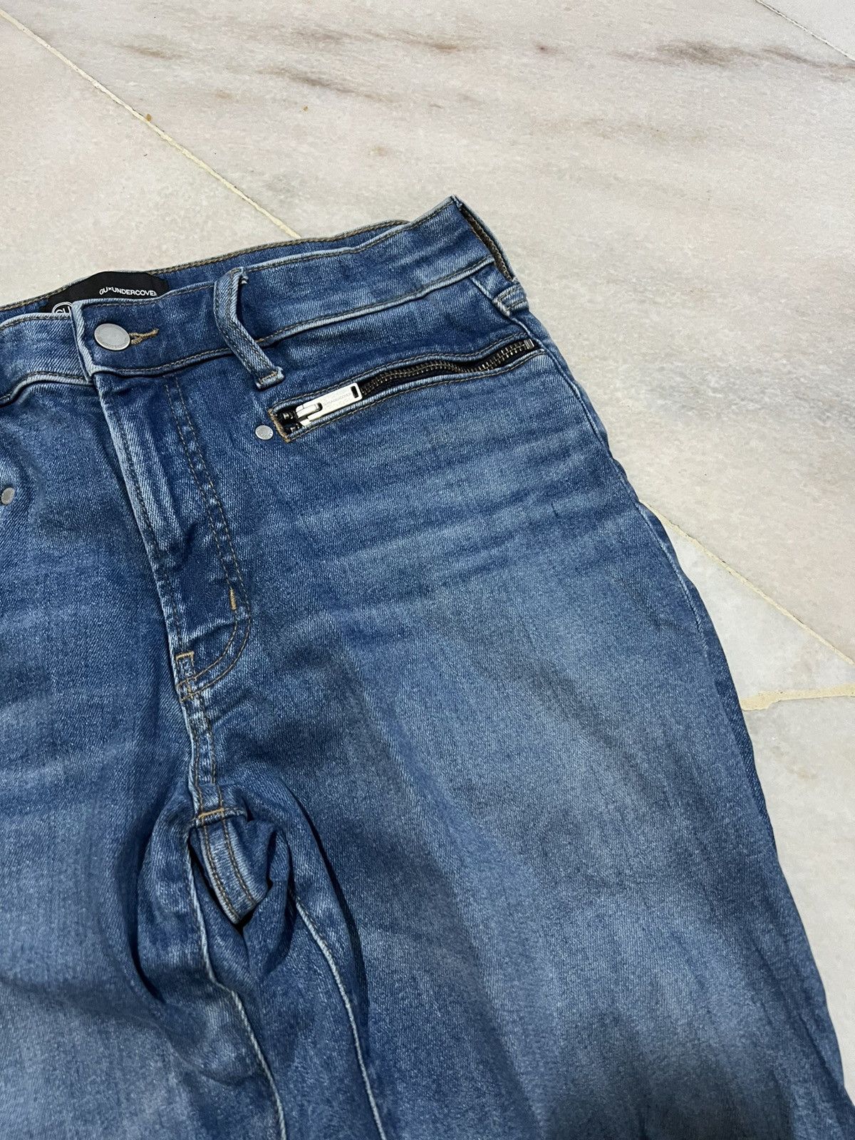GU GU x UNDERCOVER RIPPED JEANS VERY RARE Size US 30 / EU 46 - 8 Thumbnail
