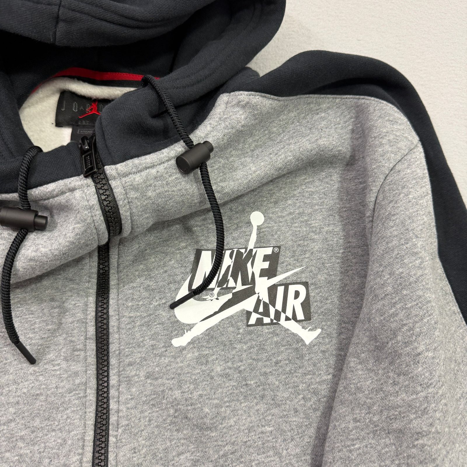 Jordan Brand Jordan Jumpman Classic Full Zip Hoodie Large Gray Black Size US L / EU 52-54 / 3 - 5 Thumbnail