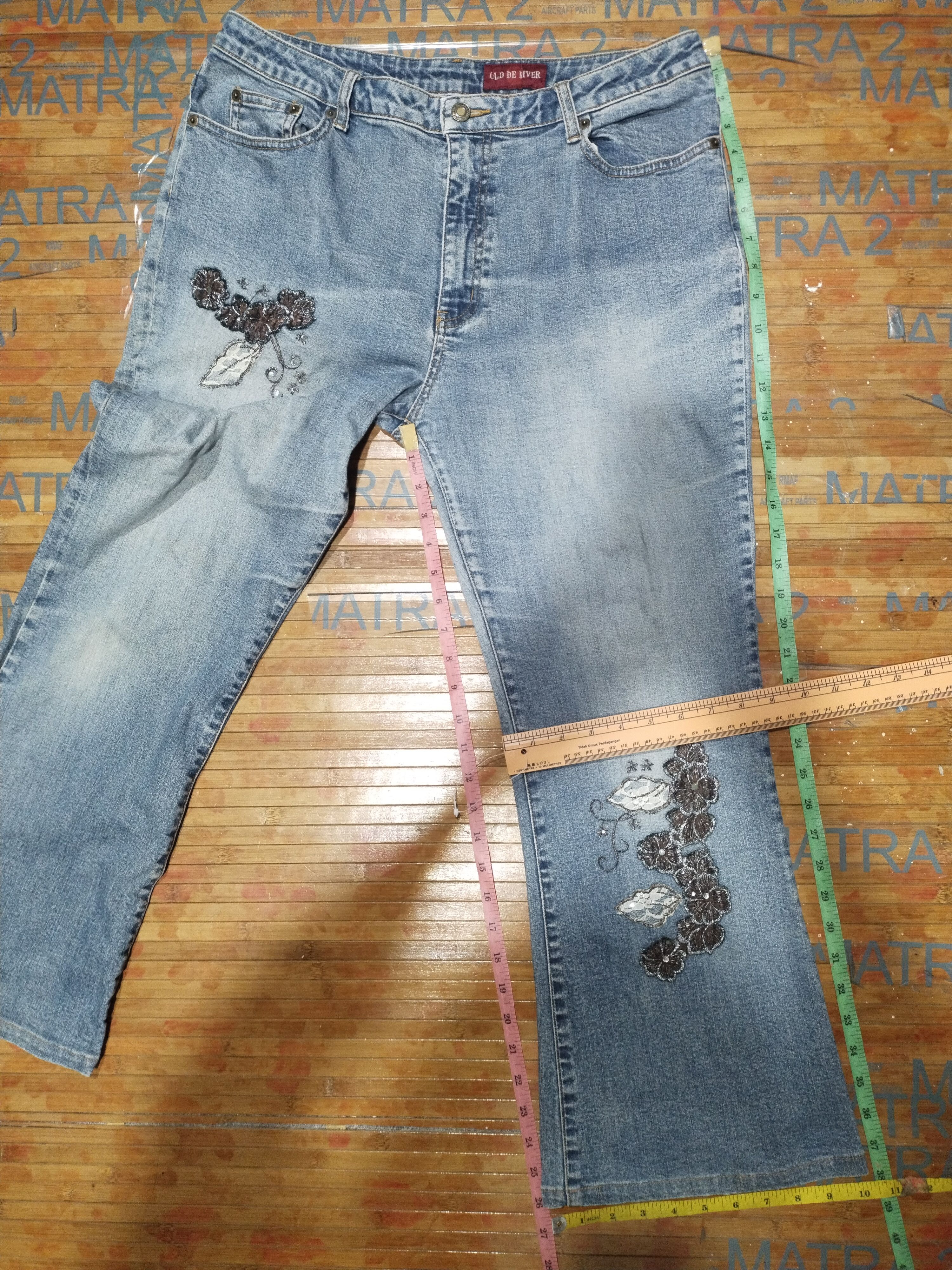 Other Old De River Jeans ' Baggy Style"Stretchable" Denim Sz 33" Size 33" - 3 Thumbnail