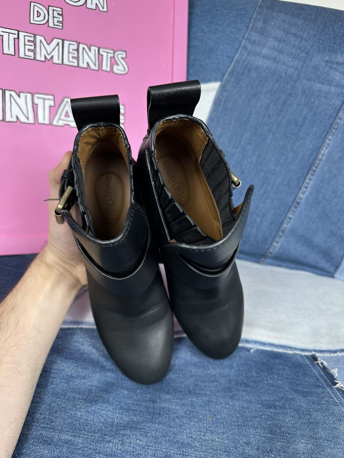 See by Chloe See By Chloe Cappa Block Heels Ankle Boots Hardware Buckle Size US 8 / IT 38 - 14 Thumbnail