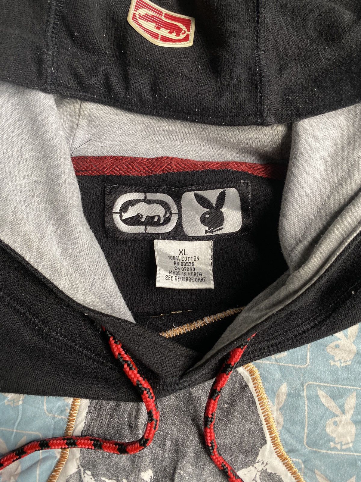 Ecko Unltd. × Playboy × Vintage VERYRARE Vintage Ecko x Playboy Big Logo Hoodie Size US XL / EU 56 / 4 - 7 Thumbnail