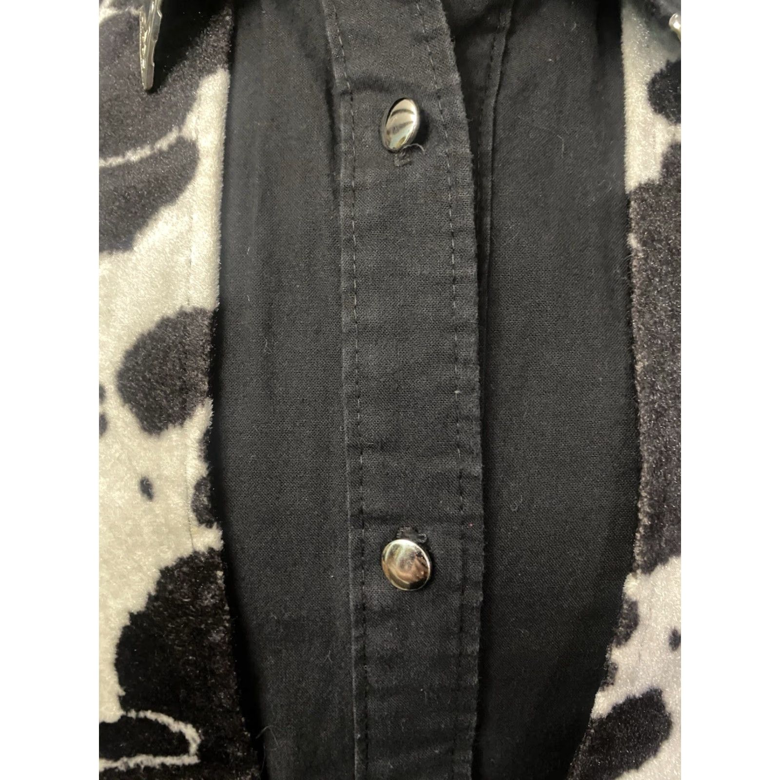 Vintage VINTAGE Sas’sa Western Shirt Womens Black Embellished Button Up 1980s Size M Size M / US 6-8 / IT 42-44 - 7 Thumbnail