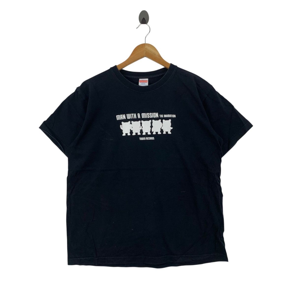 Vintage MAN WITH A MISSION Animation Tower Records Japan Tshirt Size US L / EU 52-54 / 3 - 1 Thumbnail