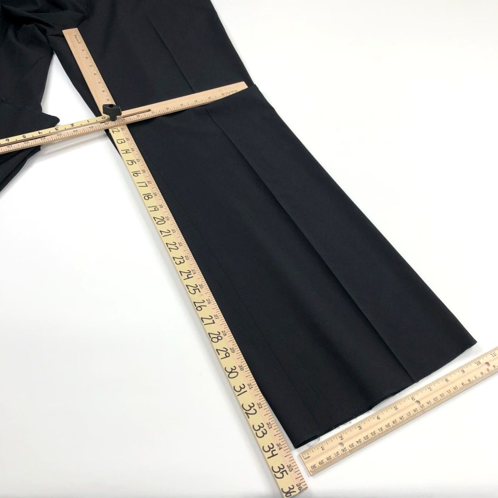 Vintage Lafayette 148 New York Dress Pants Wide Leg High Waist Black MINT Boosted for Search Size 28" / US 6 / IT 42 - 4 Thumbnail