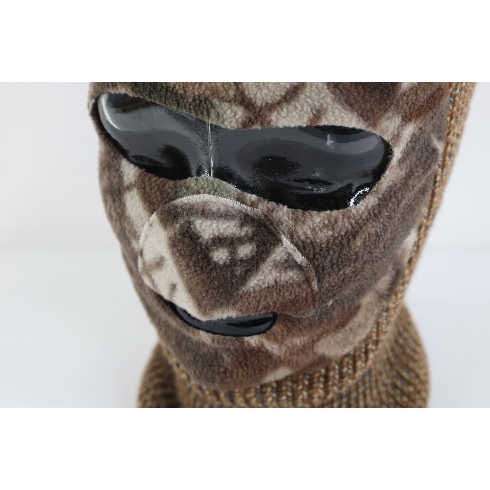 Vintage Vintage 90s Streetwear Camouflage Knit Face Mask Beanie Size ONE SIZE - 3 Thumbnail