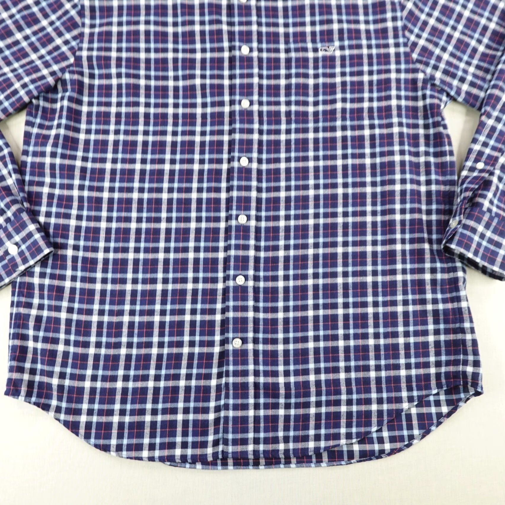Vineyard Vines VINEYARD VINES Shirt Large Blue Plaid Flannel Tucker Button-Up Men L Blue Plaid Classic Fit Tucker Shirt Men Size US L / EU 52-54 / 3 - 4 Thumbnail