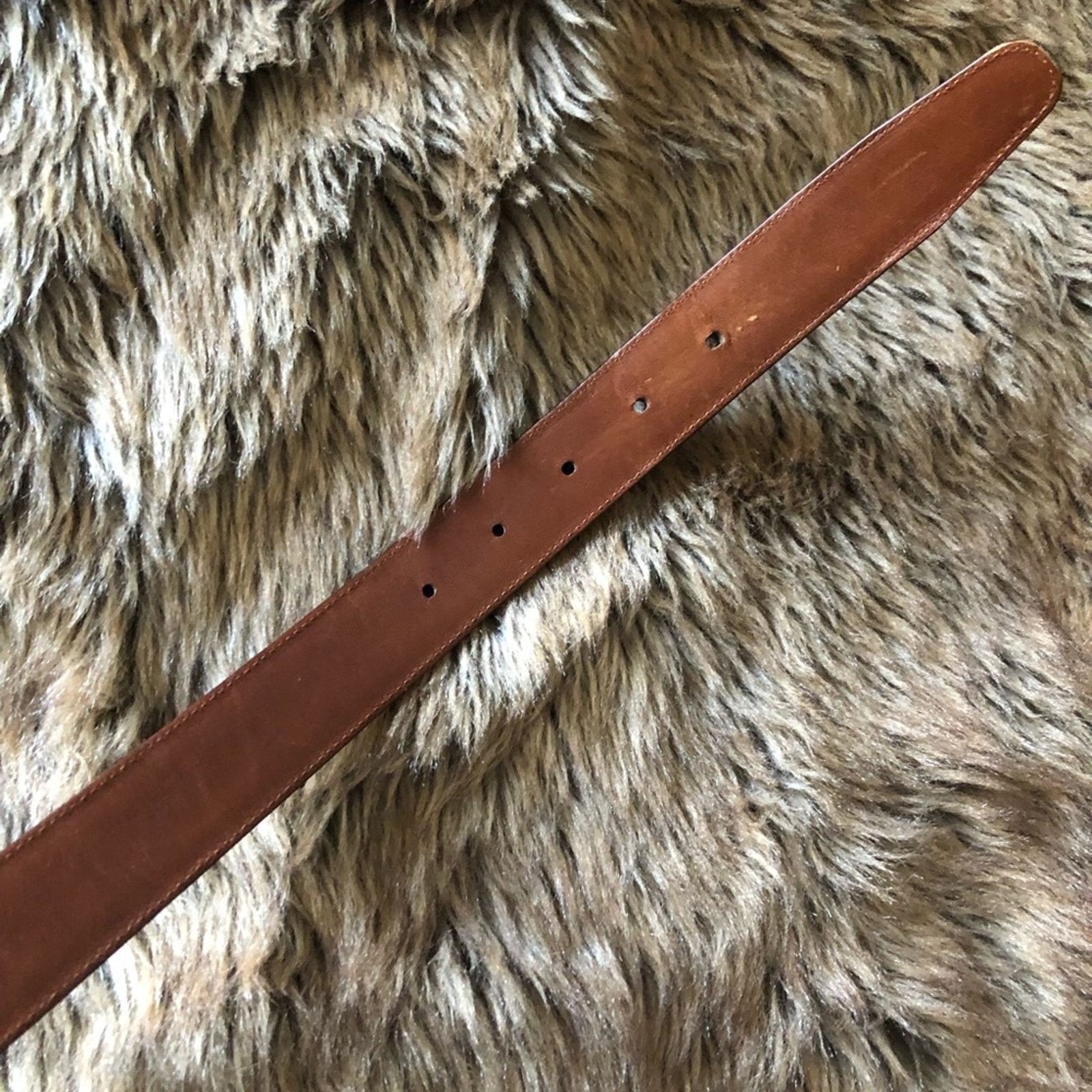 Coach Coach reddish brown polished cowhide leather belt 42x105 cm Size 42 - 6 Thumbnail