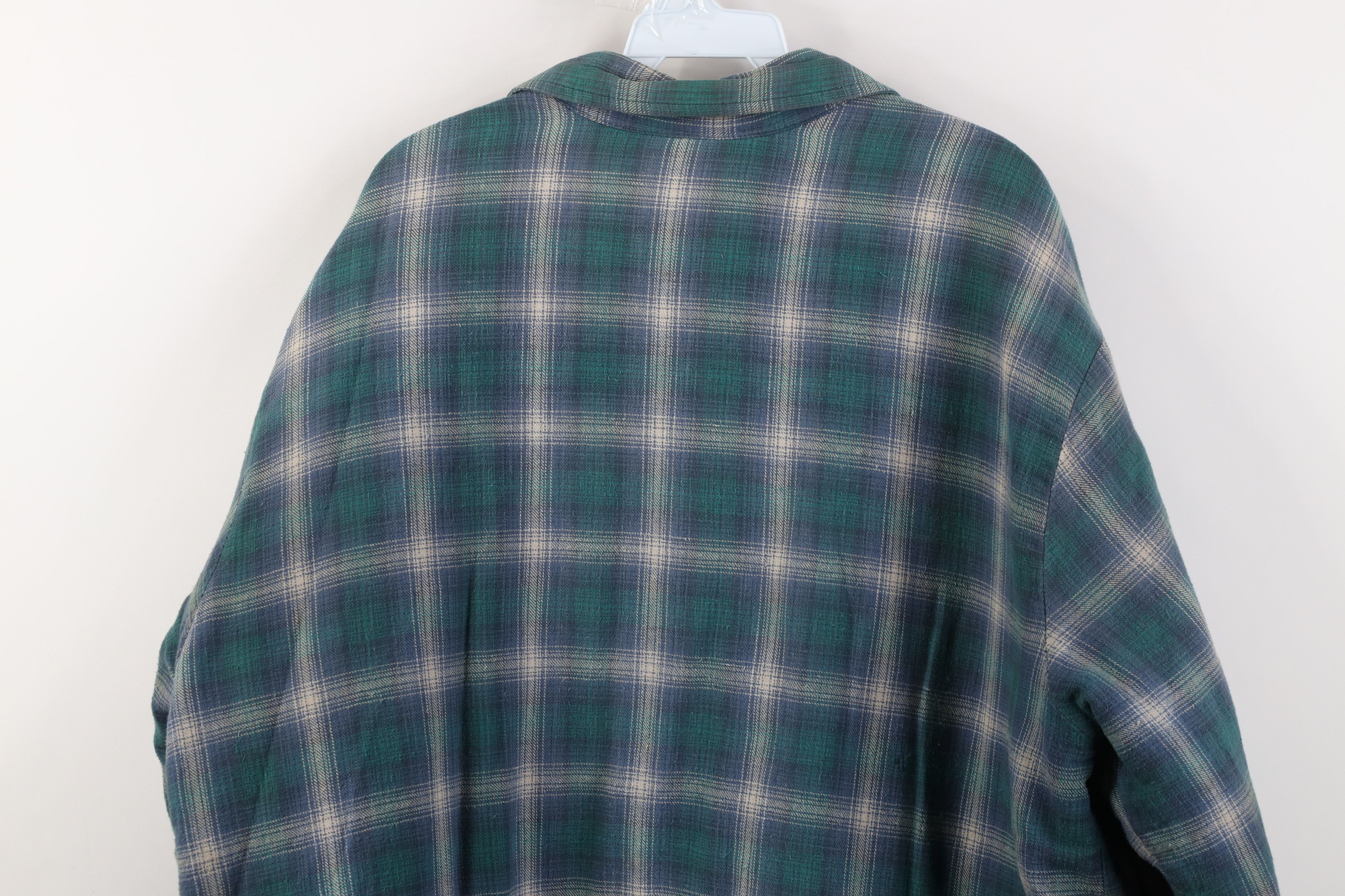 Vintage Vintage 90s Streetwear Quilted Flannel Shirt Jacket Plaid Size US XXL / EU 58 / 5 - 15 Thumbnail