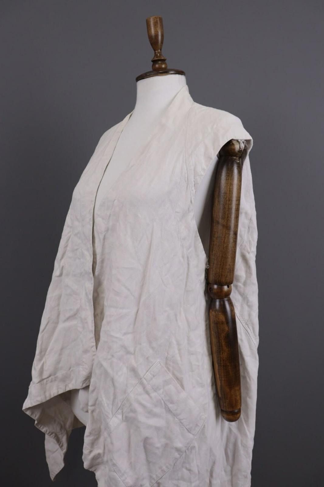 Oscar De La Renta Oska Regular Beige Open Front Linen Cardigan Sweater Size 3 Size M / US 6-8 / IT 42-44 - 7 Thumbnail