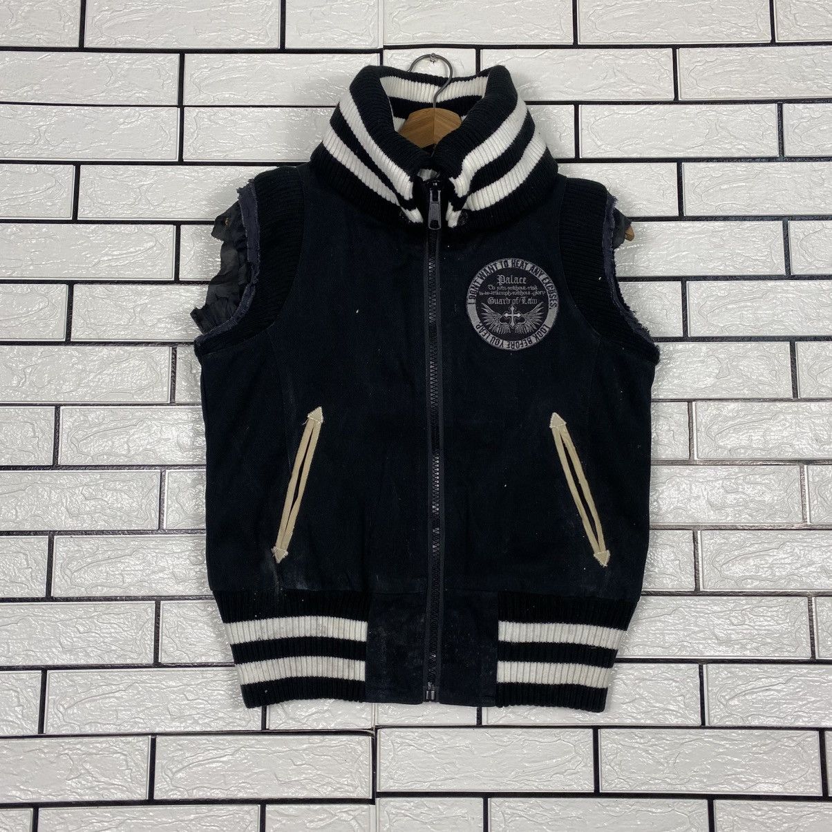 Japanese Brand 📌Vintage Wool Bomber Jacket Rush Hour Punk Design Size US M / EU 48-50 / 2 - 2 Thumbnail