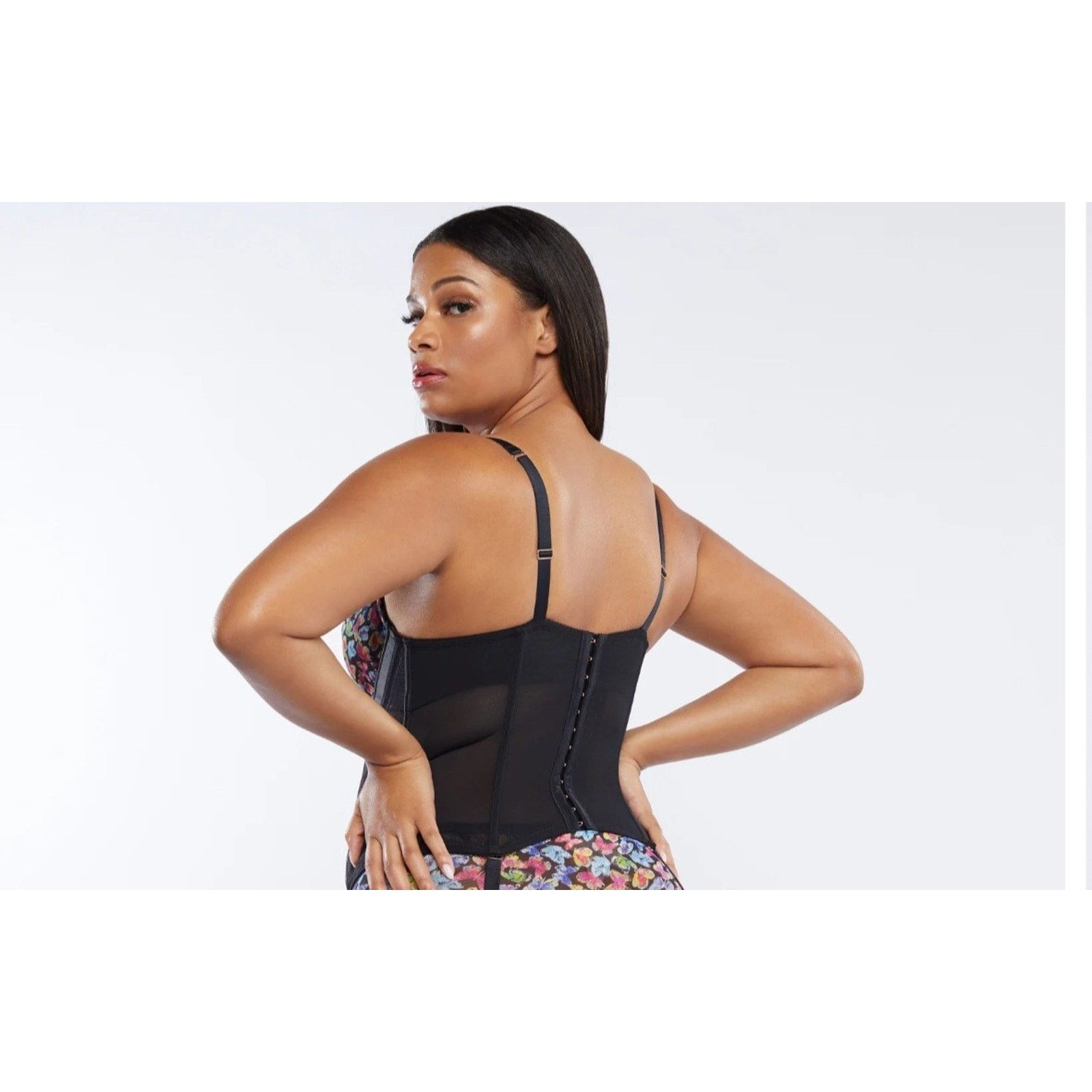 Fenty Savage Fenty Neon Butterfly Buster Embroidered Corset Plus3X Size ONE SIZE - 3 Thumbnail