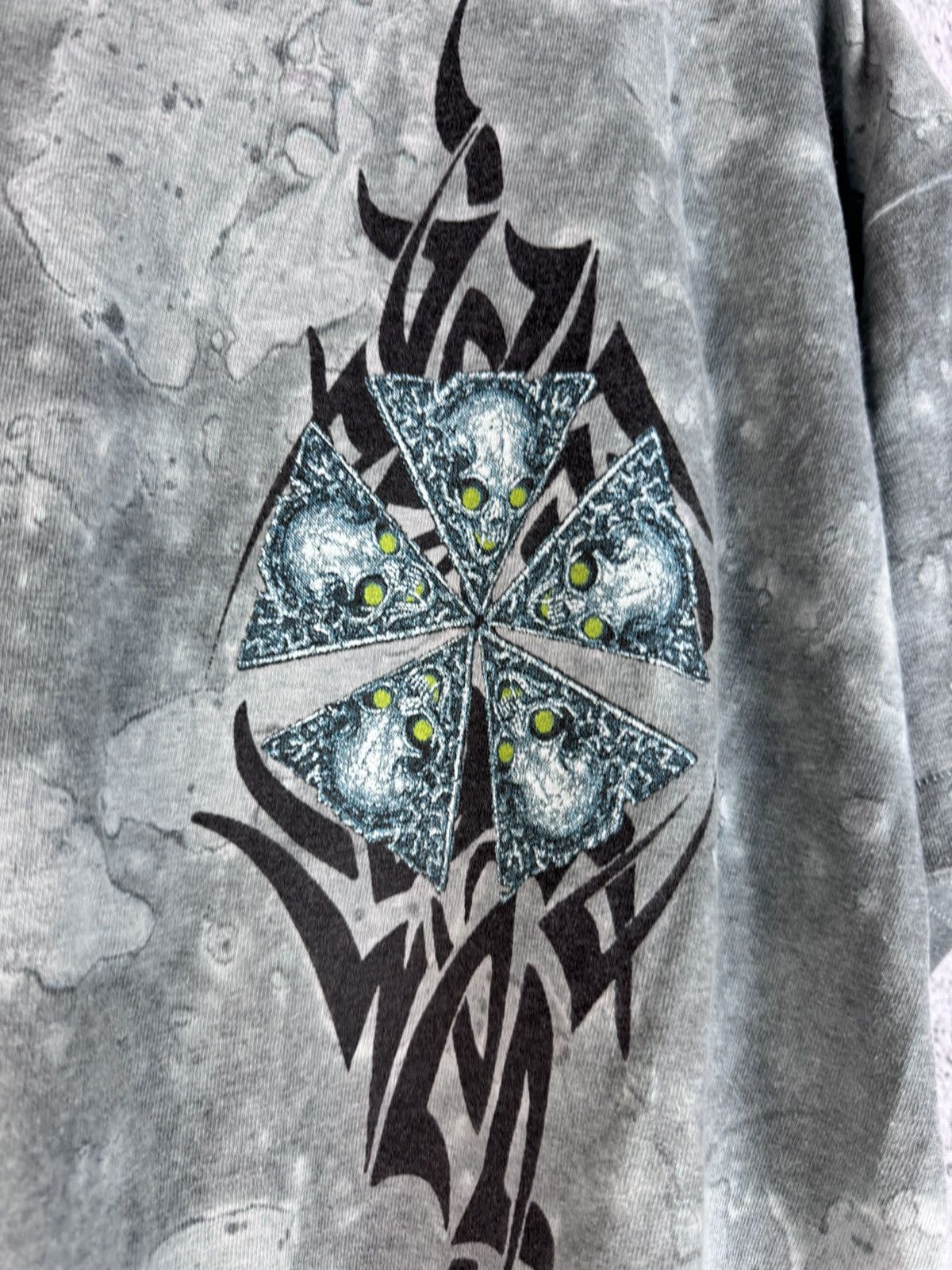 Japanese Brand Japanese Vintage Tie Dye Smoke Skull Tee affliction style Size US XXL / EU 58 / 5 - 3 Thumbnail