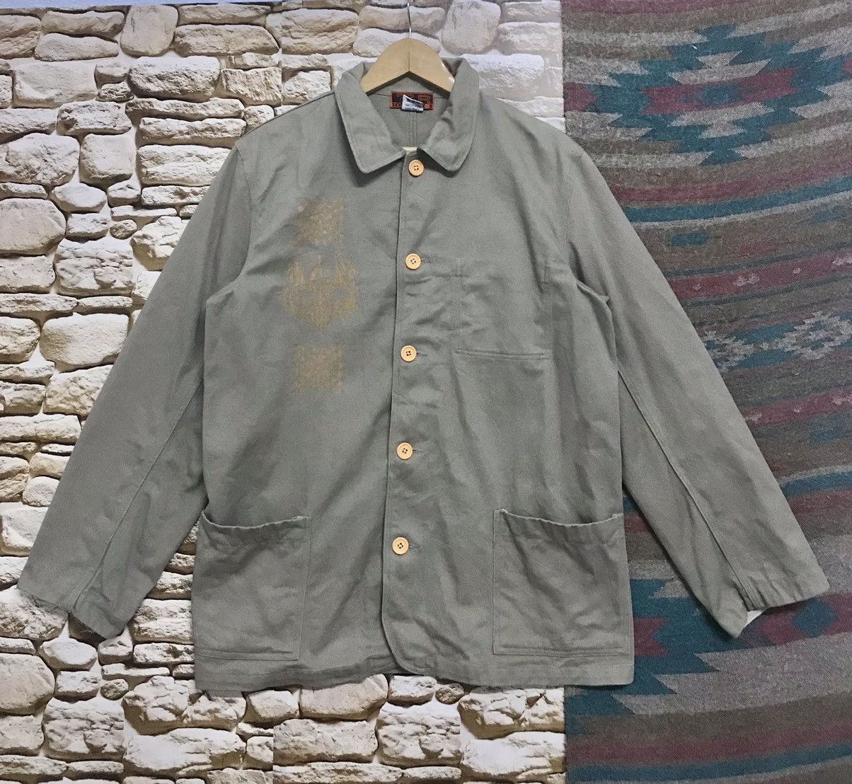 image of Vintage x Workers Seven Three -R Workers Chore Jacket in Brown, Men's (Size Medium)