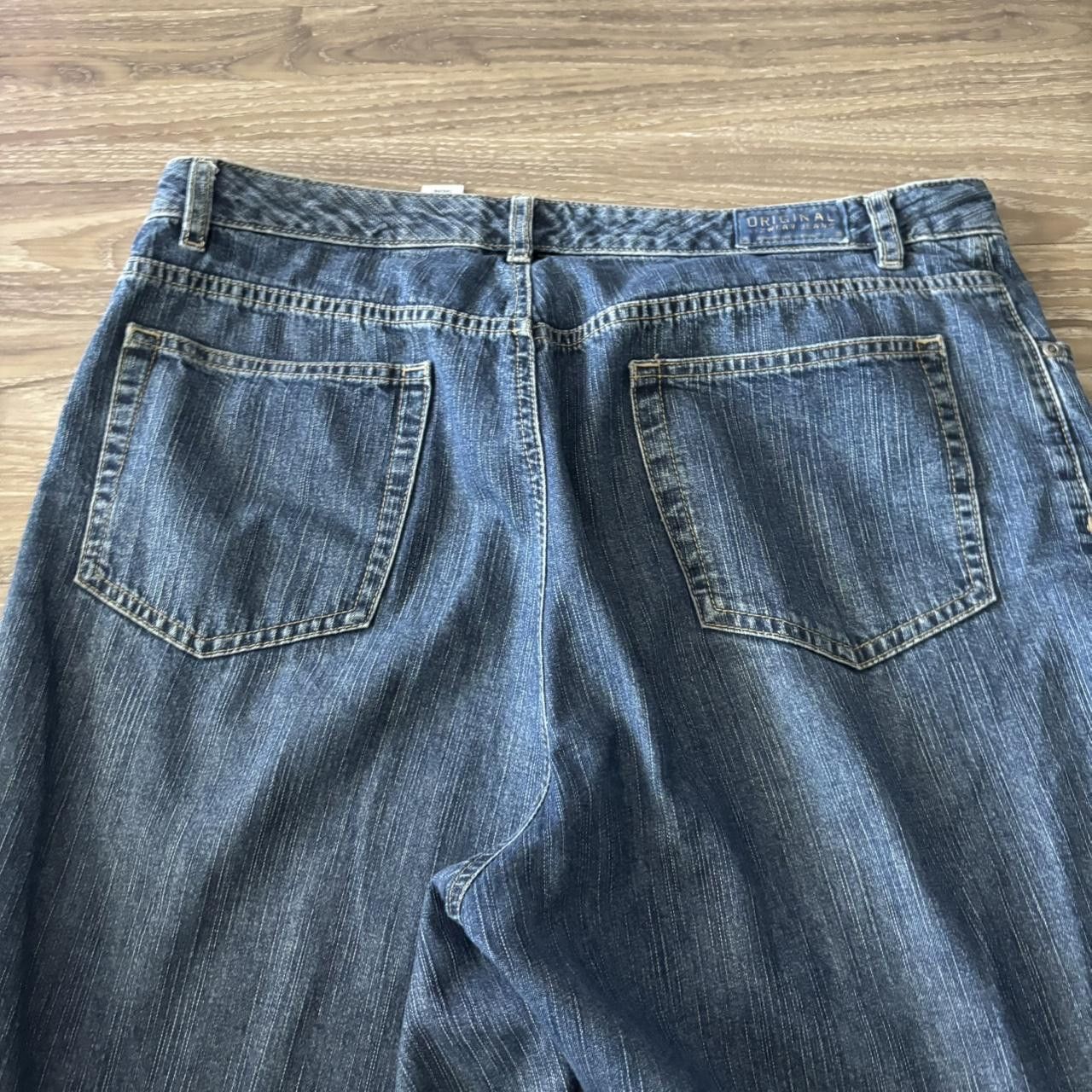 Vintage Crazy Vintage Y2K/2000s Baggy Dark Wash Bootcut Denim Jeans! 34x32 Size US 34 / EU 50 - 7 Thumbnail