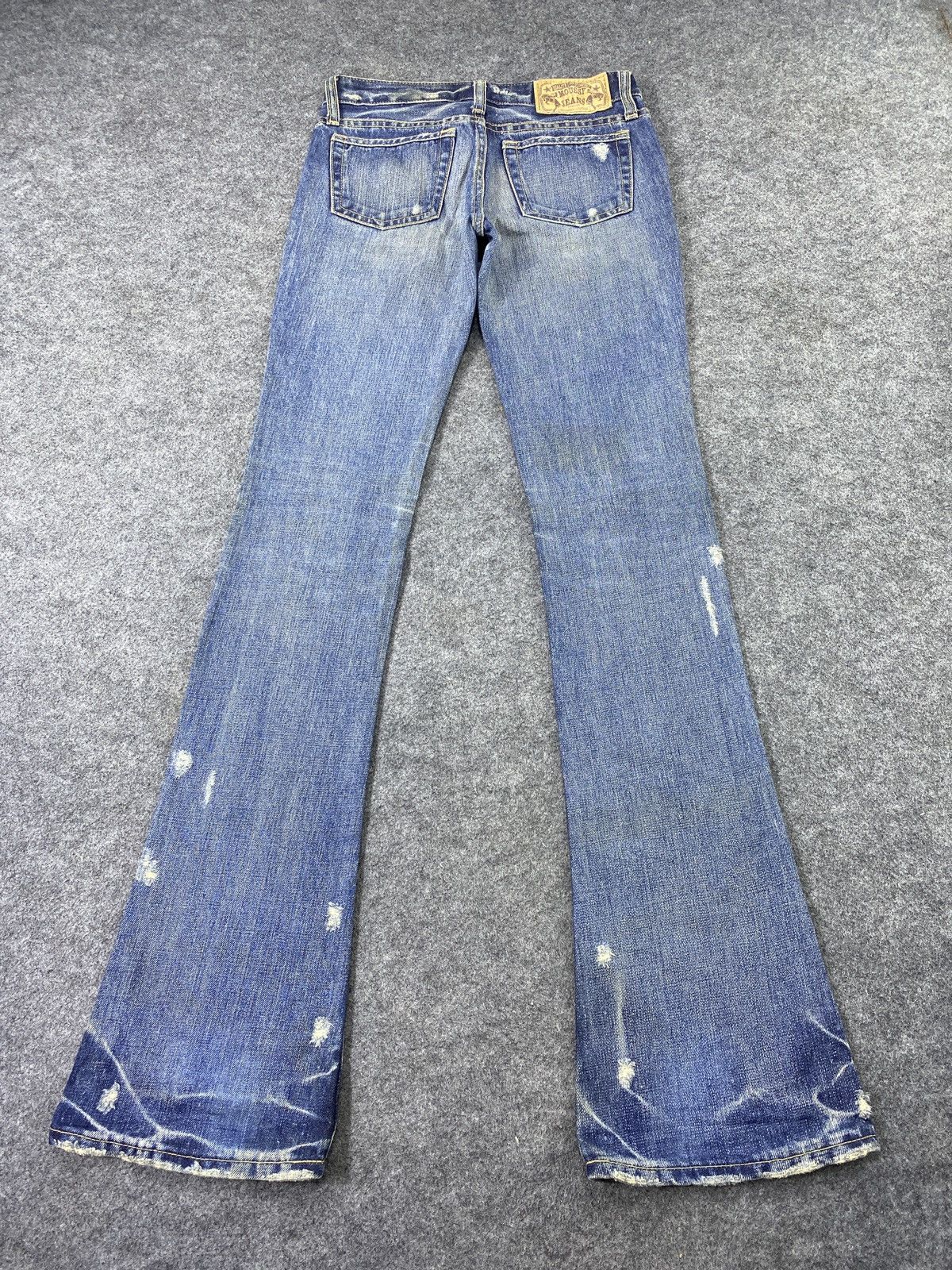 Japanese Brand × MOUSSY Moussy Distressed Flare Blue Wash Jeans- J1106 Size 27" / US 4 / IT 40 - 8 Thumbnail