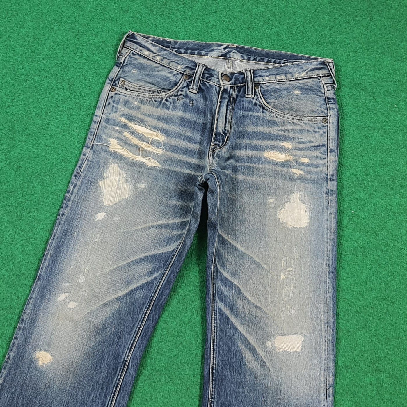 Blue Blue Japan Blue Blue Japan Hollywood Ranch Market Distressed E1N34 Size US 31 - 5 Thumbnail