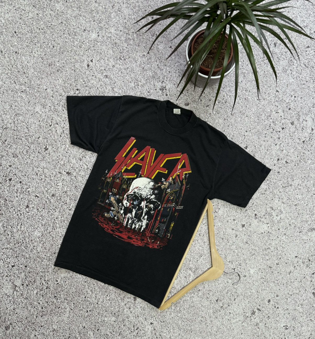 Band Tees × Vintage Vintage Slayer World Sacrifice Tour 1988 Rock Band T-Shirt Size US S / EU 44-46 / 1 - 1 Thumbnail