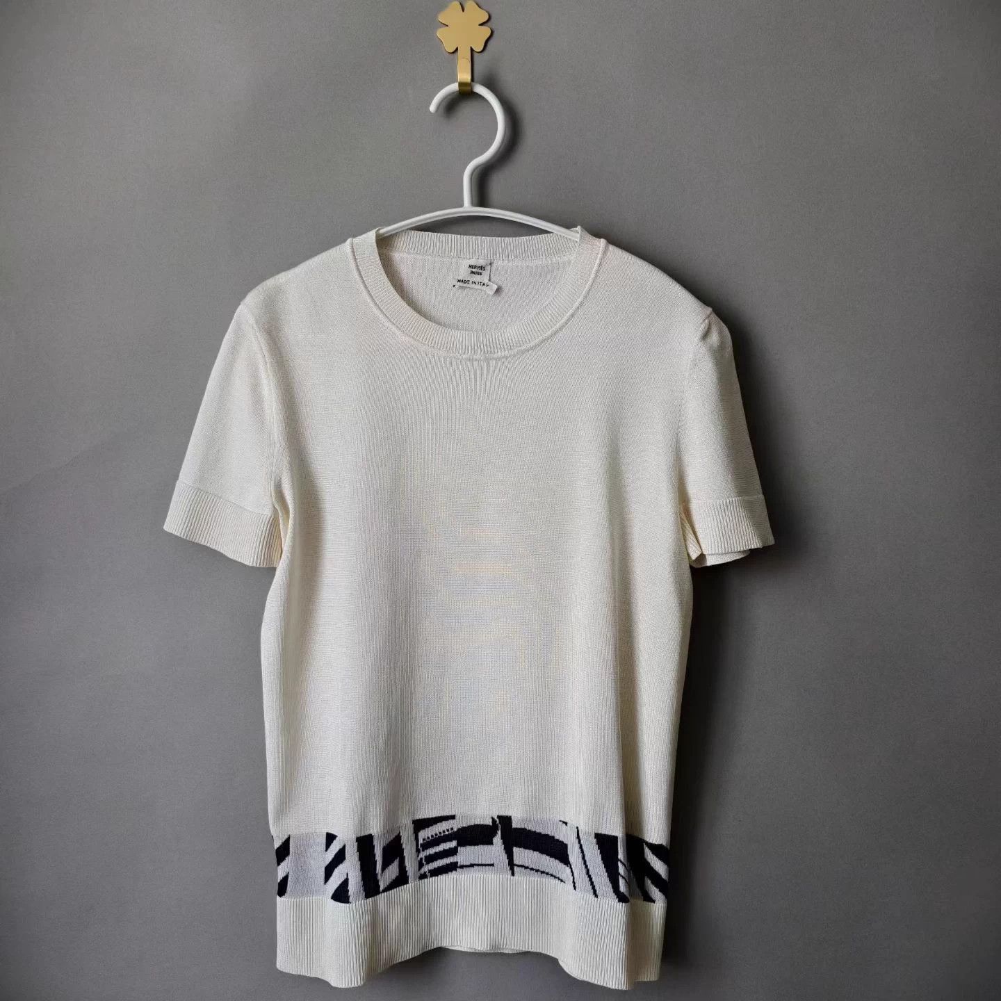 Hermes Hermes silk cotton blend white top Size XS / US 0-2 / IT 36-38 - 1 Thumbnail