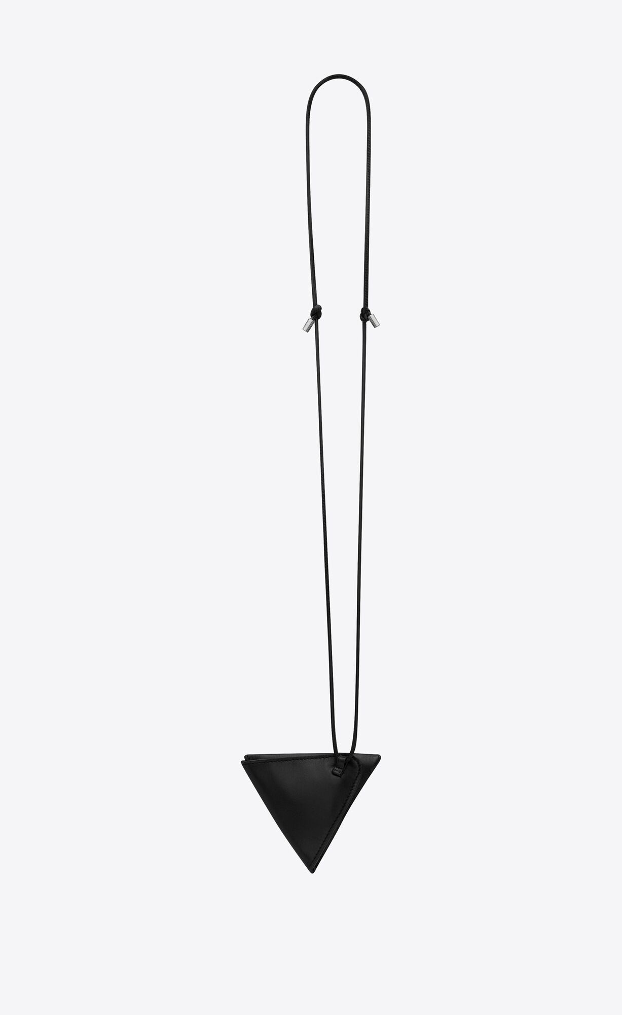 Saint Laurent Paris o1b1hav111226 Size: OS / Triangle Coin Purse Necklace Black Size ONE SIZE - 2 Thumbnail
